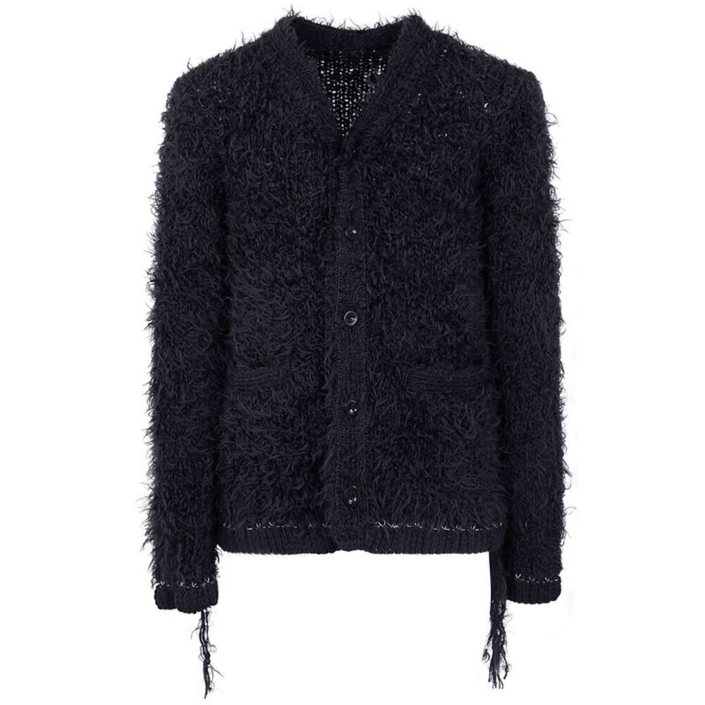 Sacai Men Furry Knit Cardigan